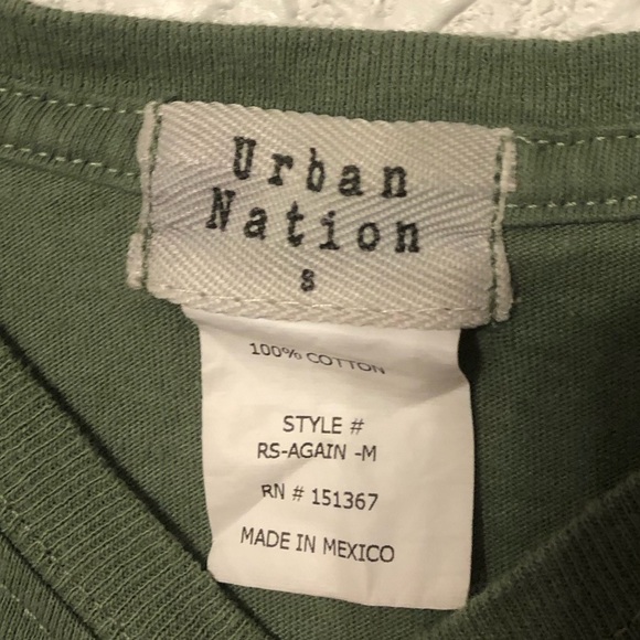 Urban Nation, Army Green, Road Trip, Crop Top, Size Small - Picture 3 of 3